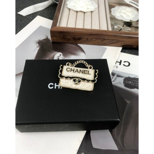 18K CC White Bag Brooch - 图片 3