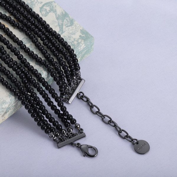 18K CD Bee Black Pearls Bracelet - 图片 3