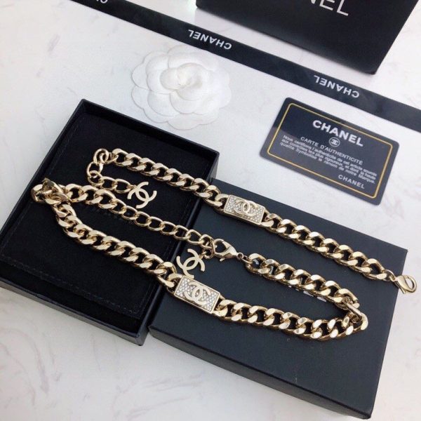 18K CC Diamonds Chain Necklace - Image 3