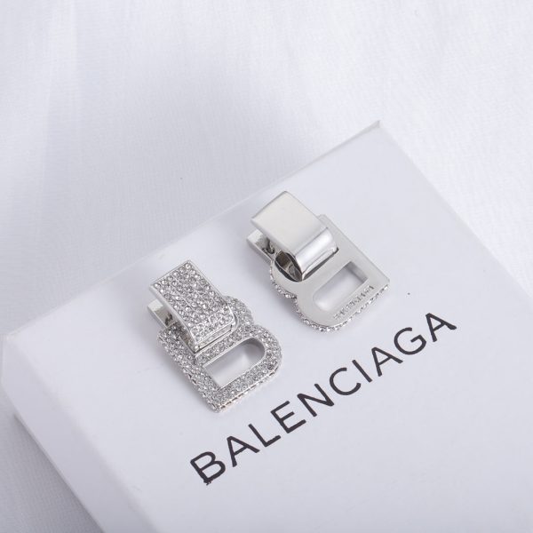 18K BB Hourglass Diamond Earrings - 图片 8