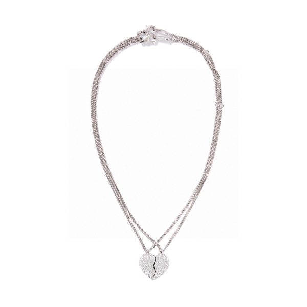 18K BB Lovelock Set Of Two Silver-tone Crystal Necklaces