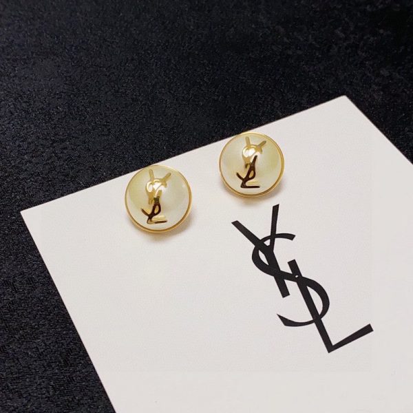 18K Saint White & Red Earrings - 图片 12