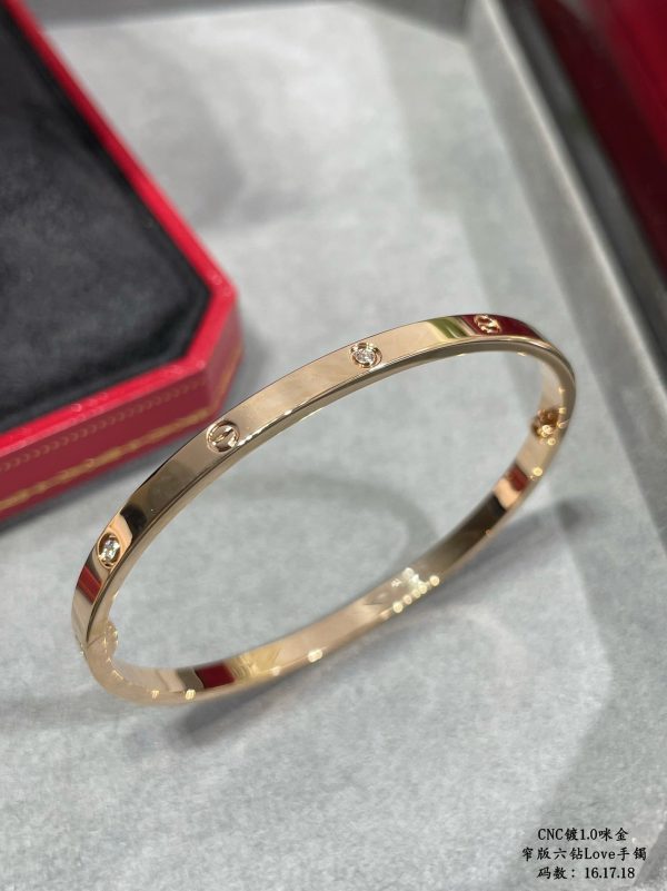 18K Love Six Diamond Small Bracelet - 图片 5