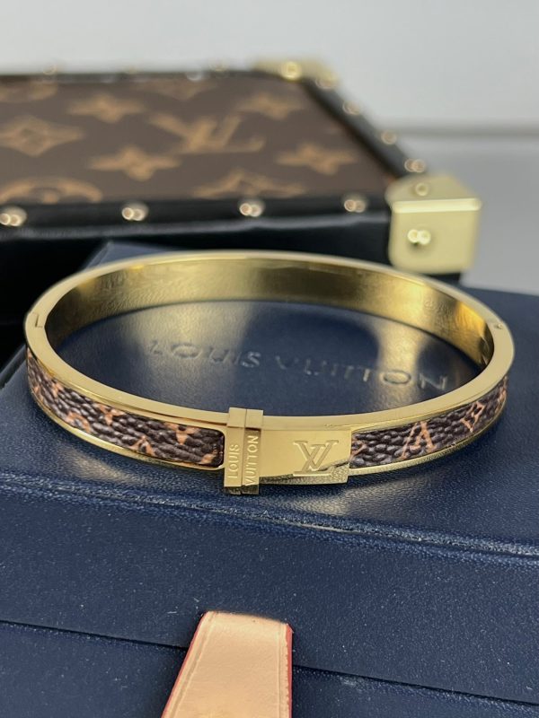 18K Louis Leather Bracelet - 图片 2