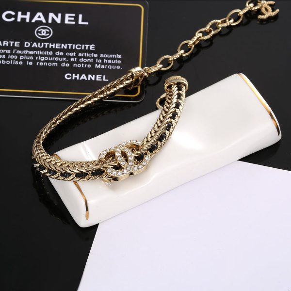 18K CC Strass Chain Bracelet - Image 3