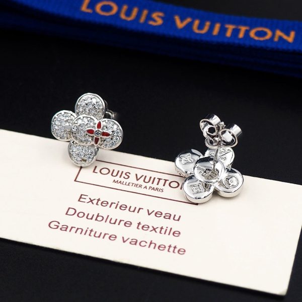 18k Louis Vivienne Diamond Earrings - 图片 6