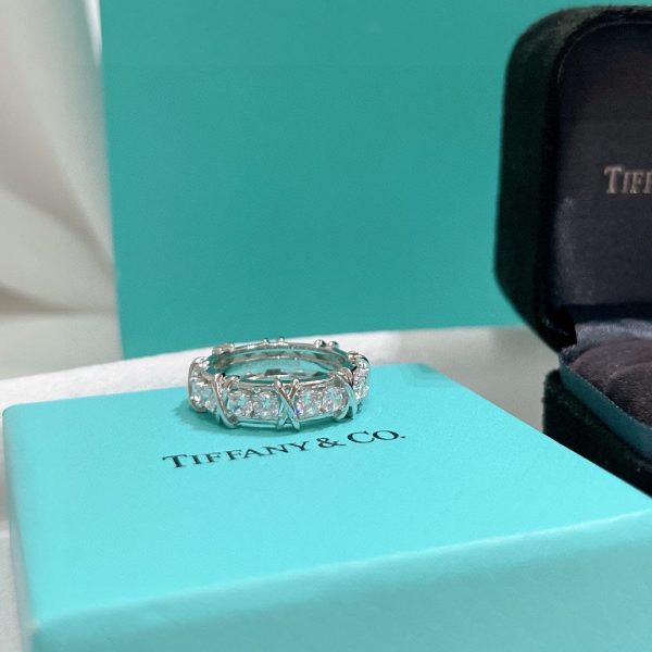 18K T Schlumberger Eighteen Stone Ring - 图片 4