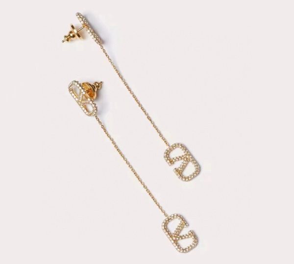 18K Garavani Crystal Vlogo Signature Earrings - 图片 2