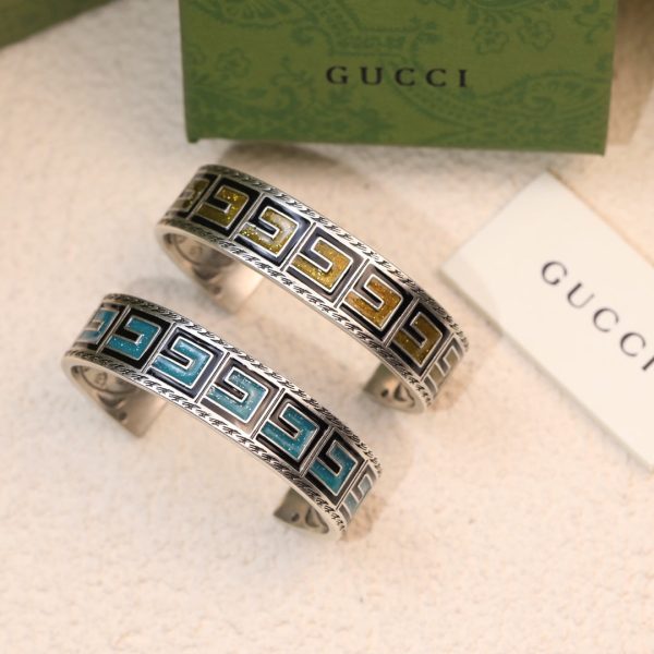 Double G Cube Green Wide Bracelet - Image 8