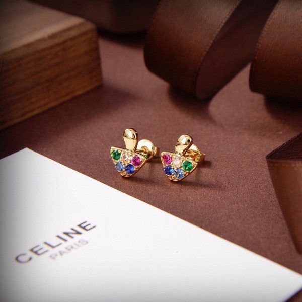 18K CE Colorful Mushroom Earrings - 图片 3