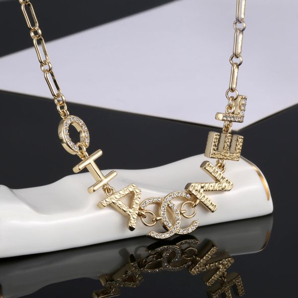18K CC Script Chain Necklace - 图片 5