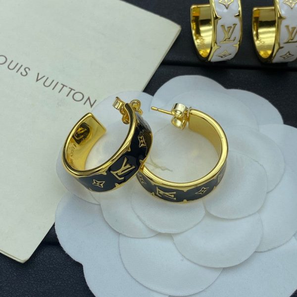 18K Louis Nanogram Enamel Earrings - 图片 23