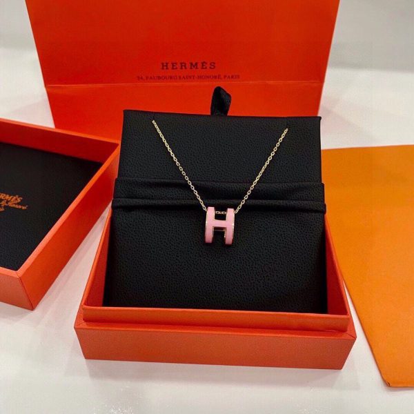 18K Mini Pop H Pink Necklace - 图片 11