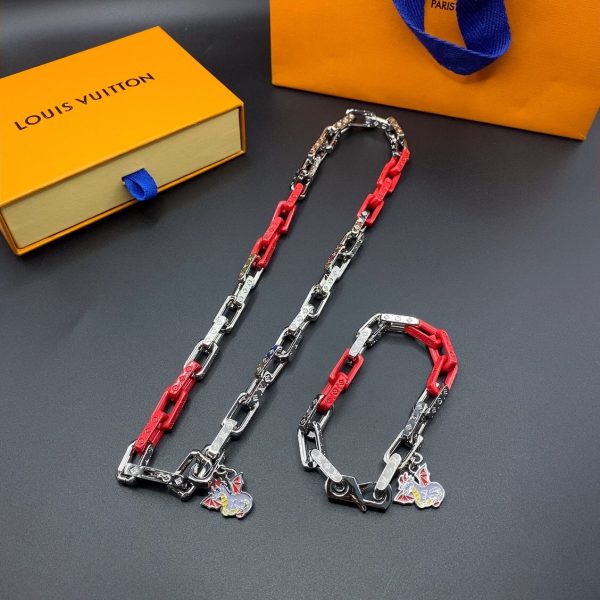 18K Louis Dargon Monogram Chain Necklace - 图片 8