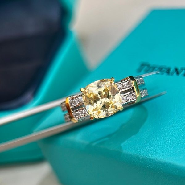 18K T Schlumberger Stone Ring - 图片 5