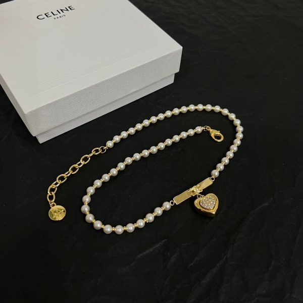 18K Triomphe Heart Pearl Necklace - 图片 3
