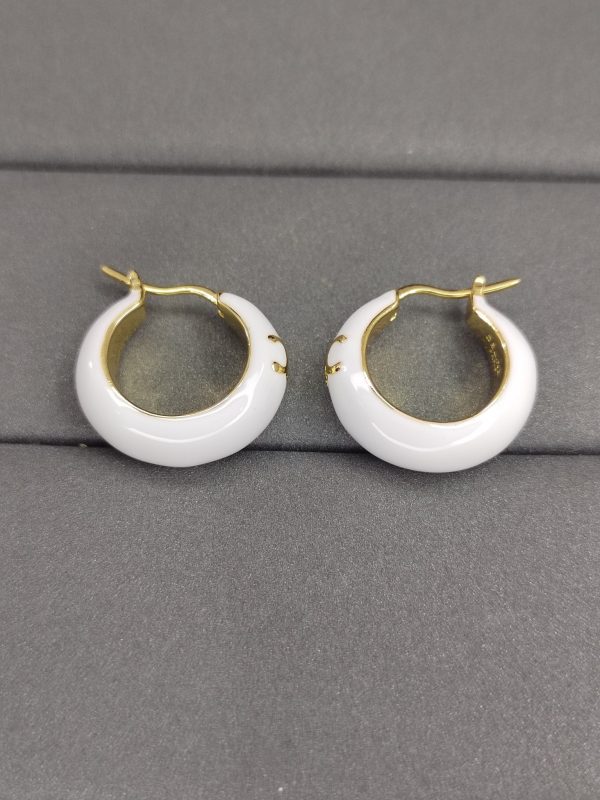 18K Coeur White Pearl Earrings - 图片 3