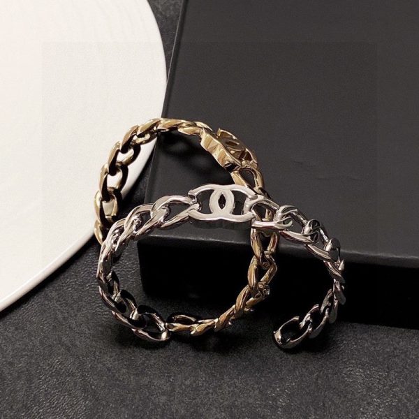 18K CC Open Cuff Bracelet - Image 3