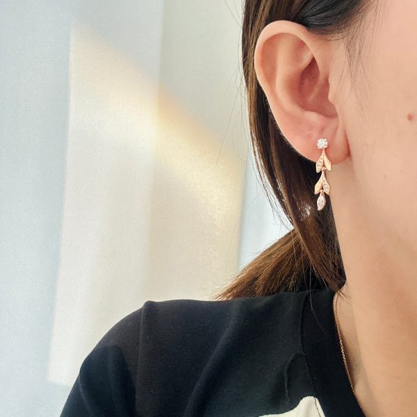 18K T Victoria Vine Convertible Drop Earrings - 图片 3