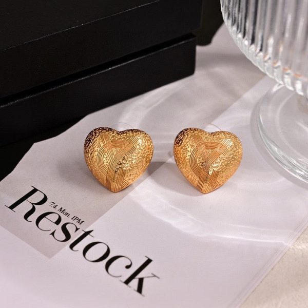 18K Saint Heart Earrings - Image 2