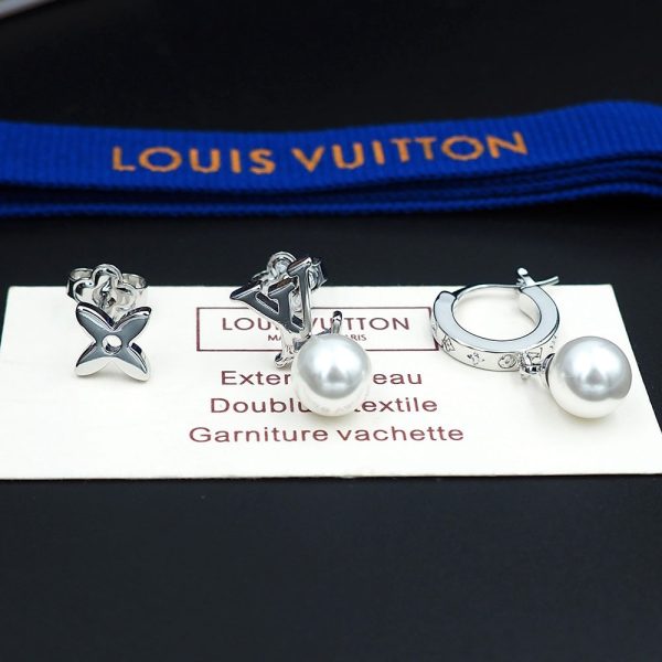18K Louis Monogram Pearls Earrings - 图片 2