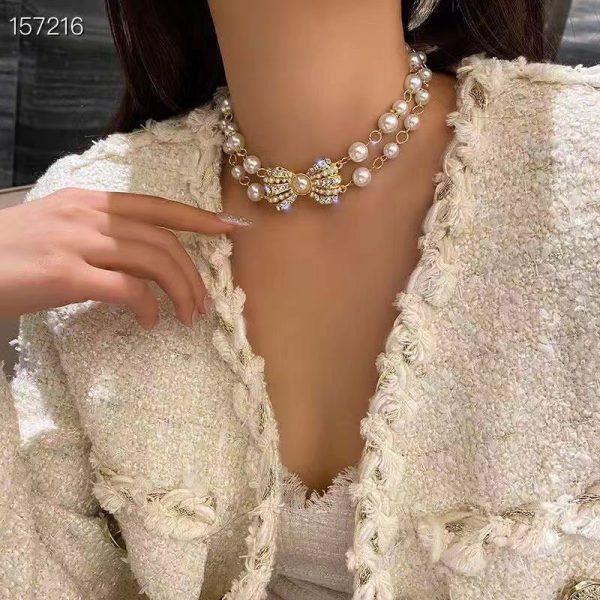 18K CC Bow Choker Necklace - 图片 3