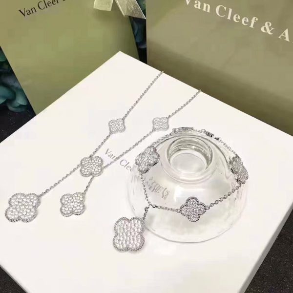 18K Magic Alhambra Six Motifs Diamonds Necklace - 图片 4