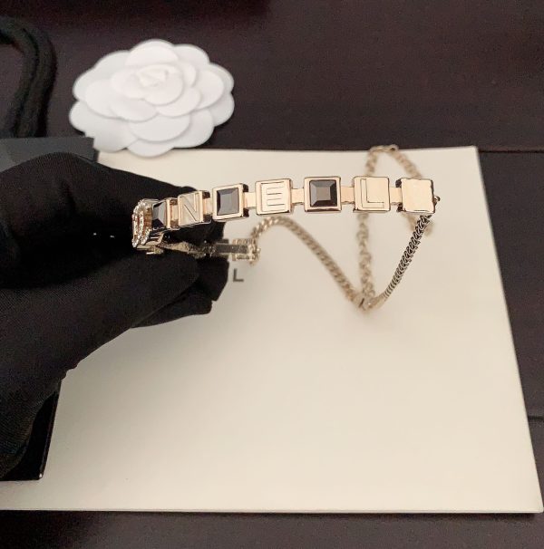 18K CC Gray Crystals Necklace - 图片 4