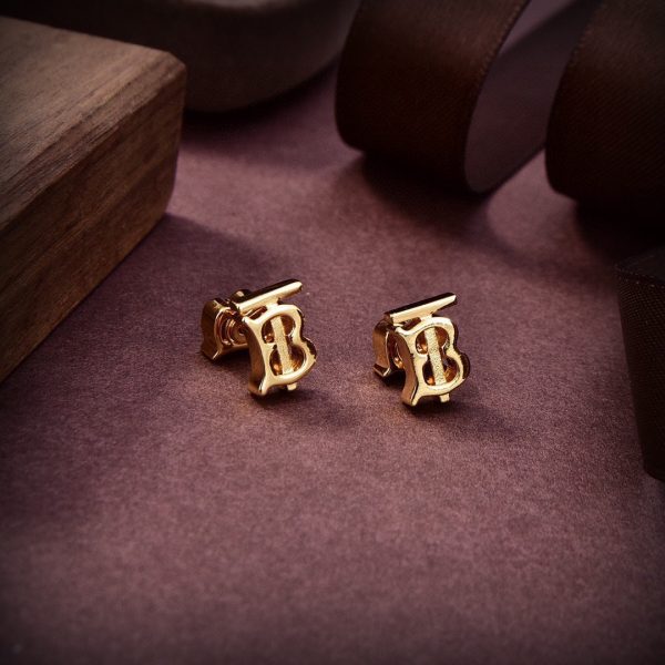 18K BB Logo Earrings - 图片 5