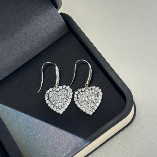 18K T Heart Diamonds Earrings - 图片 5