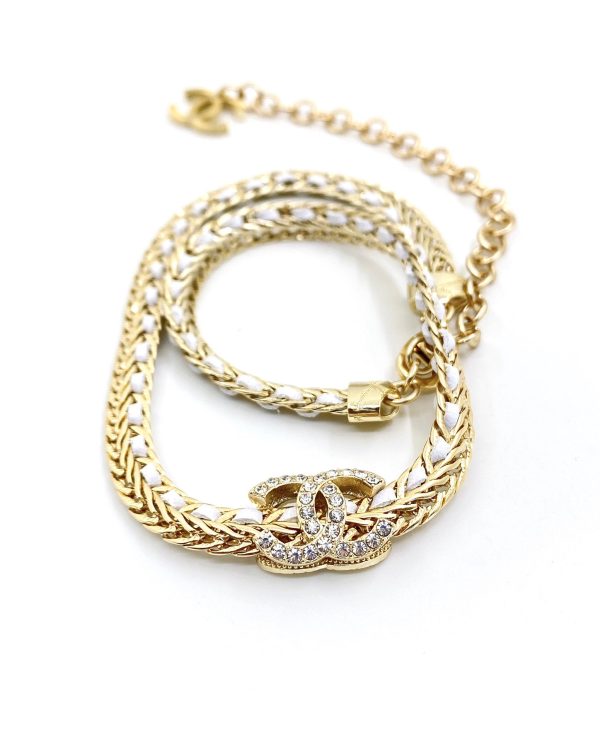 18K CC Diamonds Choker Necklace - Image 3
