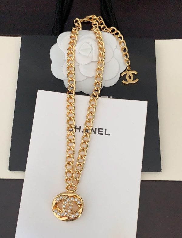 18K CC Diamond Chain Necklace - Image 4