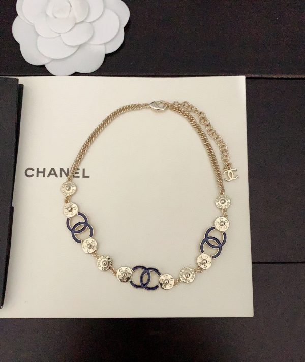 18K Blue CC Choker Necklace - Image 4