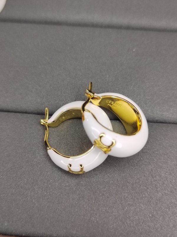 18K Coeur White Pearl Earrings - 图片 4
