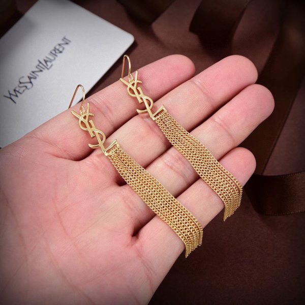 18K Saint Monogram Tassels Earrings - 图片 4