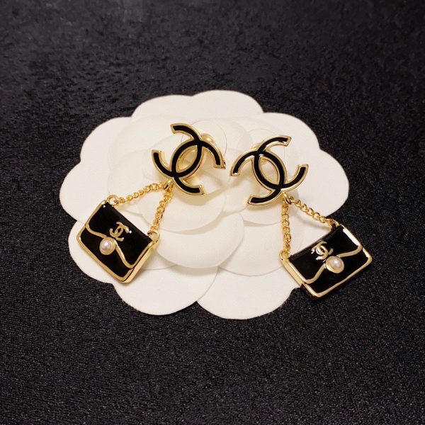 18K CC Classic Bag Pendant Earrings