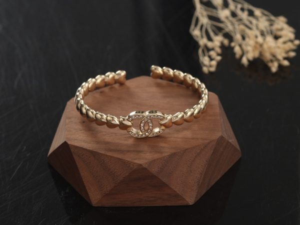 18K CC Open Cuff Bracelet - Image 4