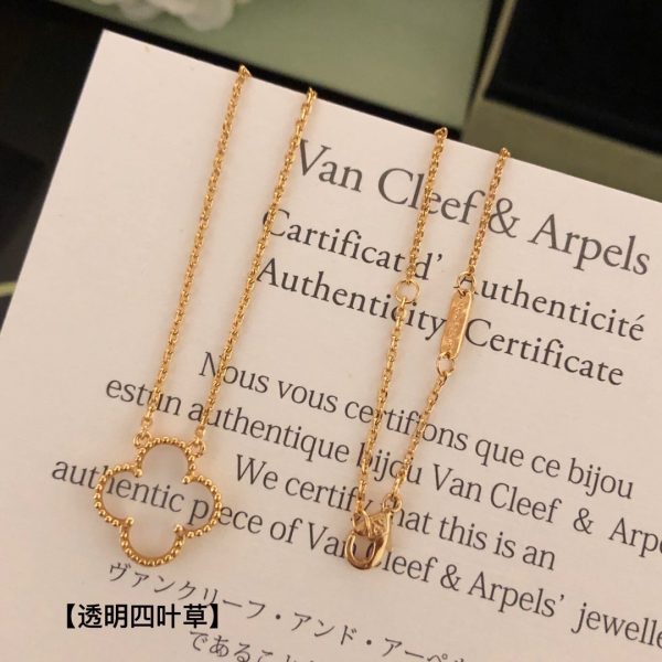 18K Vintage Alhambra Pendant Clover Necklace - 图片 7