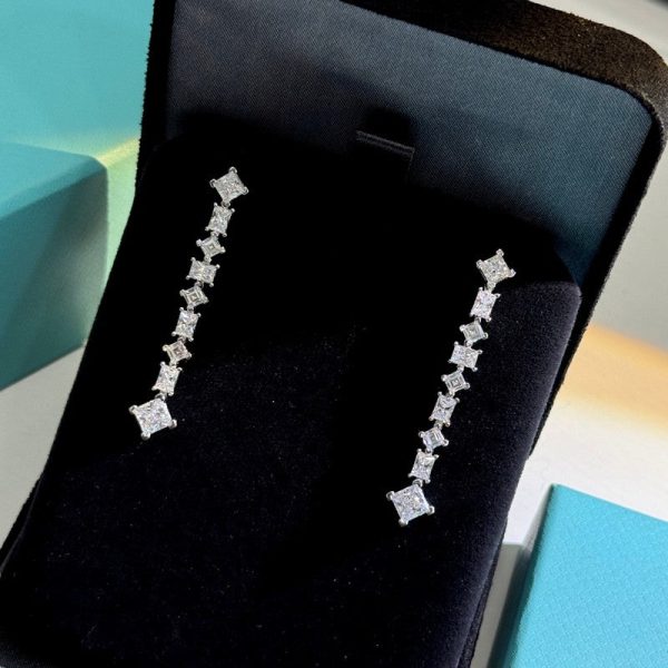 18K Tiff Diamond Earrings - Image 4