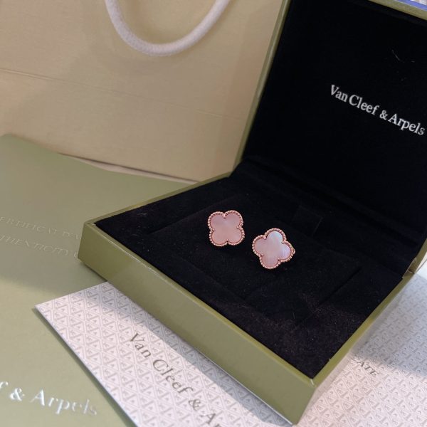 18K Magic Alhambra Pink Opale Earrings - 图片 8