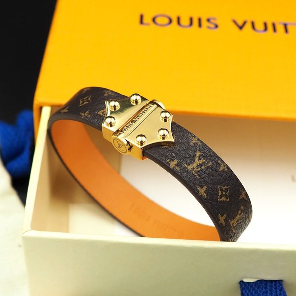 18K Louis Leather Vintage Bracelet - 图片 4