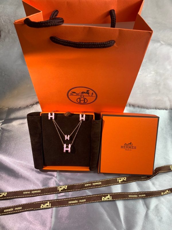 18K Mini Pop H Pink Necklace - 图片 8