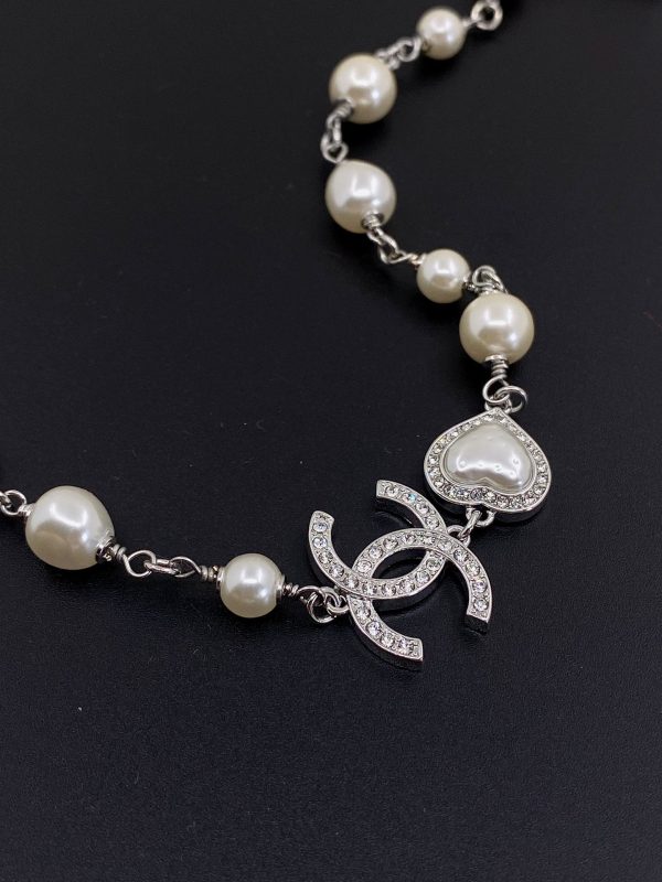 18K Pearls Crystals Necklace - 图片 4