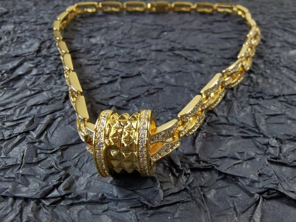 18K B.ZERO1  Diamonds Chain Link Necklace - 图片 14