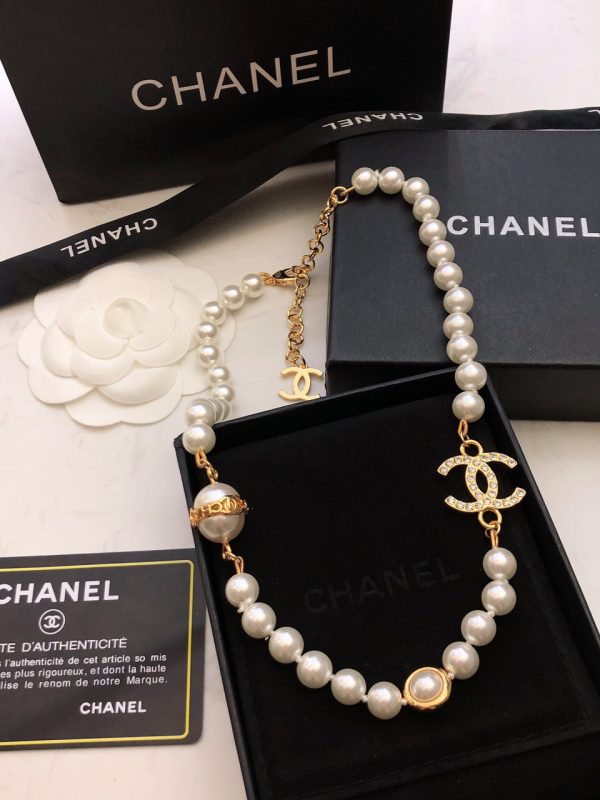 18K CC Pearl Chain Necklace - 图片 5