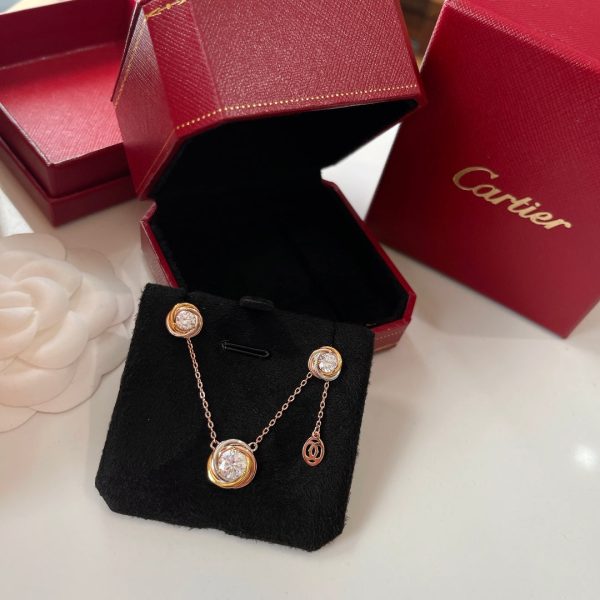 18K Trinity Diamond Necklace - 图片 8