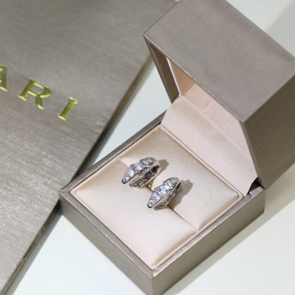 18K BV Serpenti Diamond Earrings - 图片 5