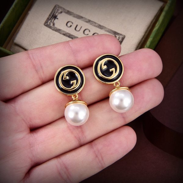 18K Double G Blondie Pendant Earrings - 图片 2
