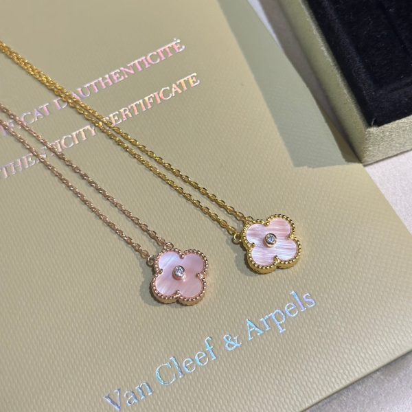 18K Sweet Alhambra Pink Clover Necklace - 图片 5