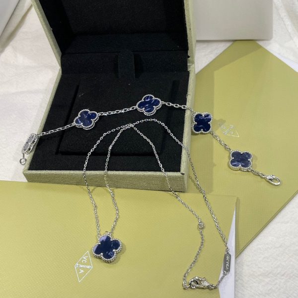 18K Vintage Alhambra Crystal Blue Bracelet - 图片 5